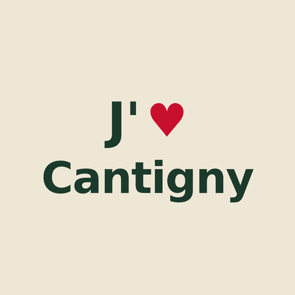 Tote bag personnalisé Cantigny — design J'aime Cantigny