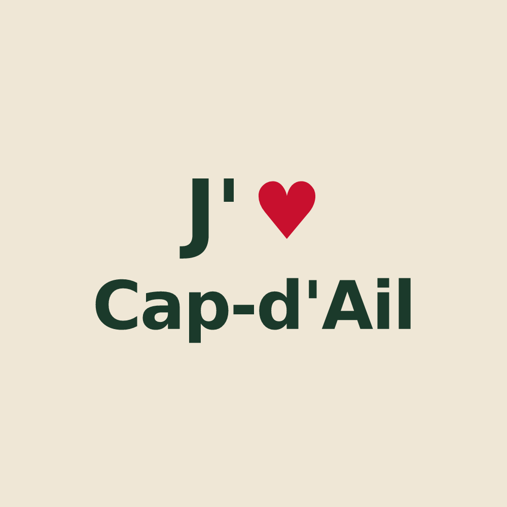 Tote bag personnalisé Cap-d'Ail — design J'aime Cap-d'Ail
