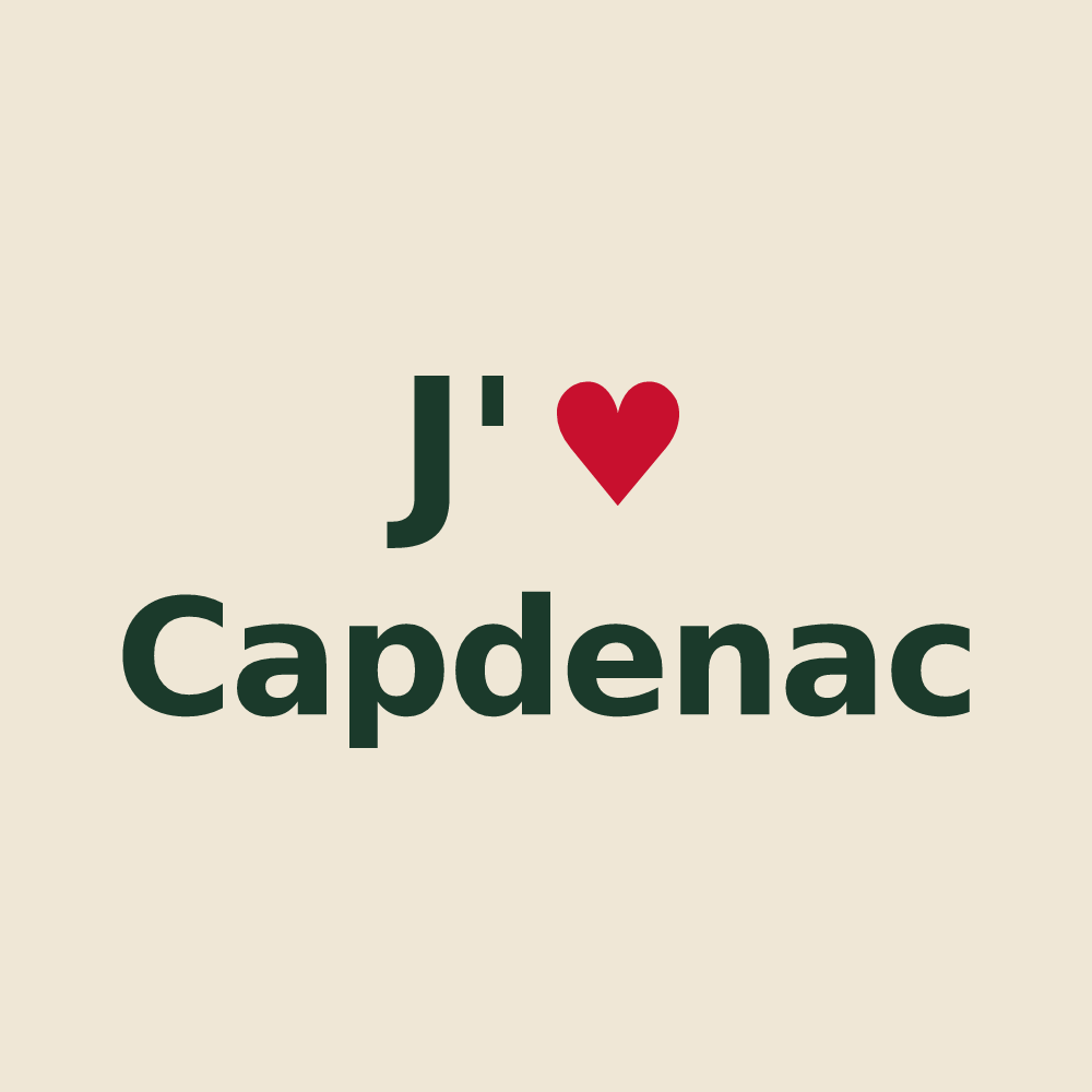 Tote bag personnalisé Capdenac — design J'aime Capdenac