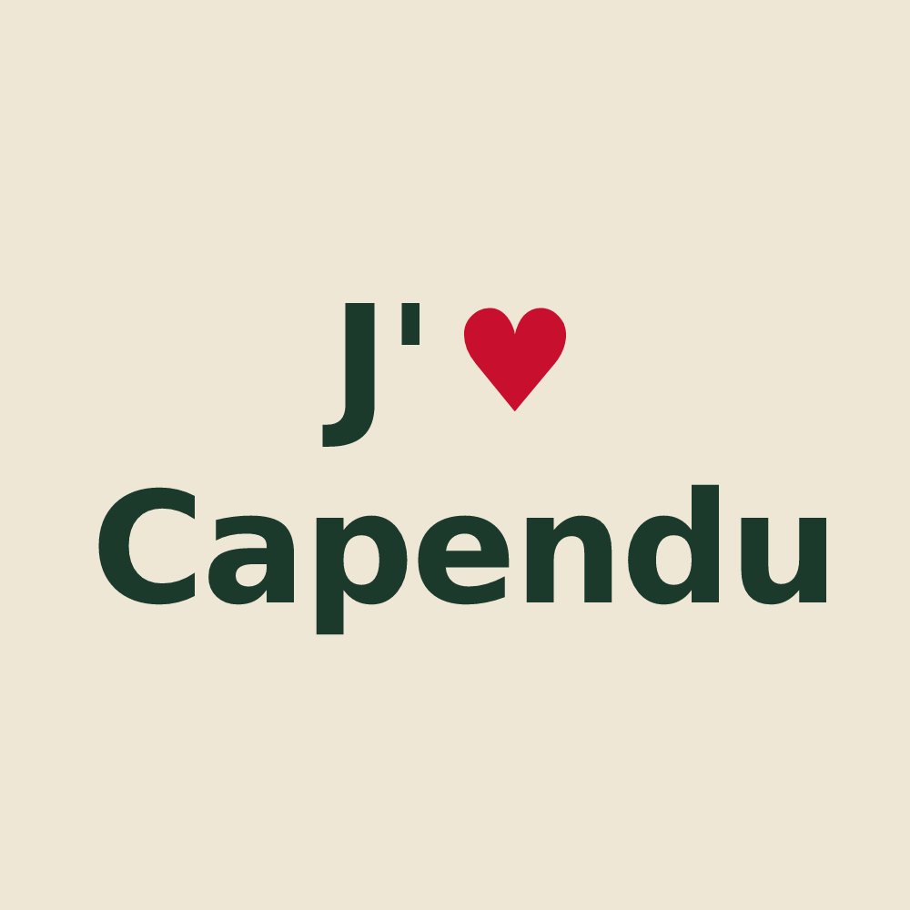 Tote bag personnalisé Capendu — design J'aime Capendu