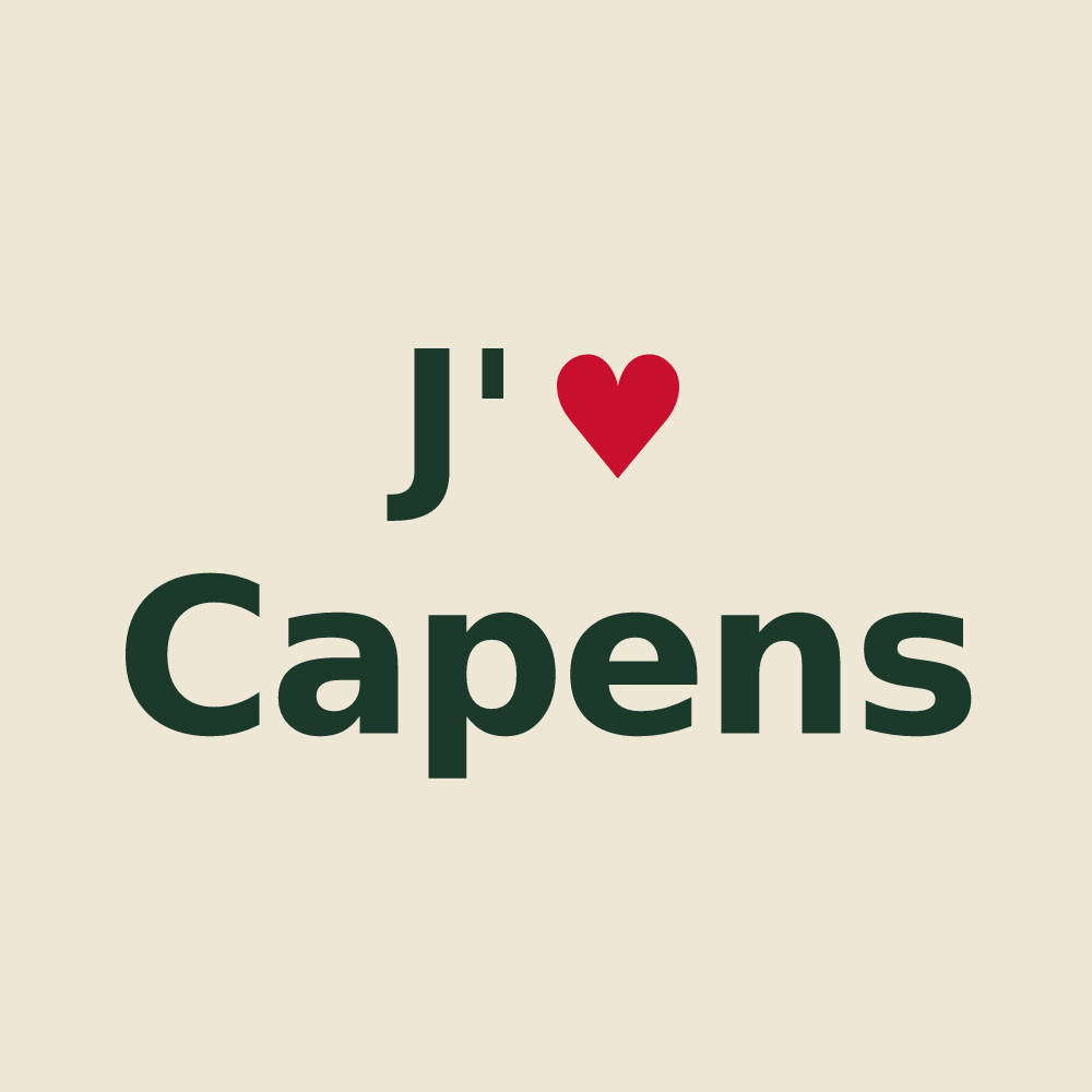 Tote bag personnalisé Capens — design J'aime Capens