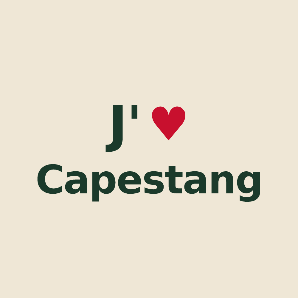 Tote bag personnalisé Capestang — design J'aime Capestang