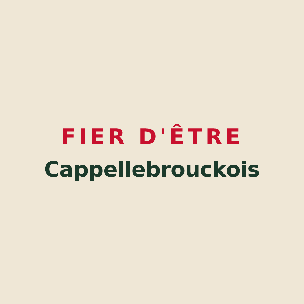 Tote bag « Fier d'être Cappellebrouckois » — design pour Cappelle-Brouck