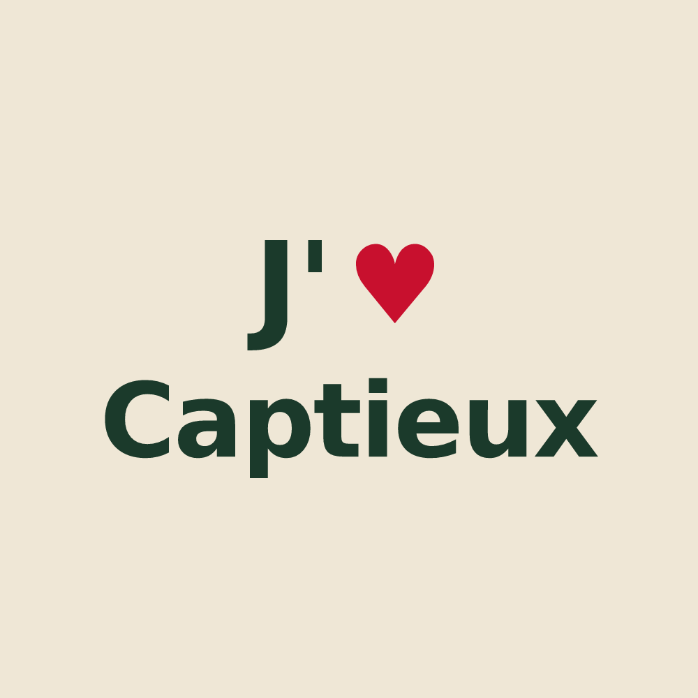Tote bag personnalisé Captieux — design J'aime Captieux