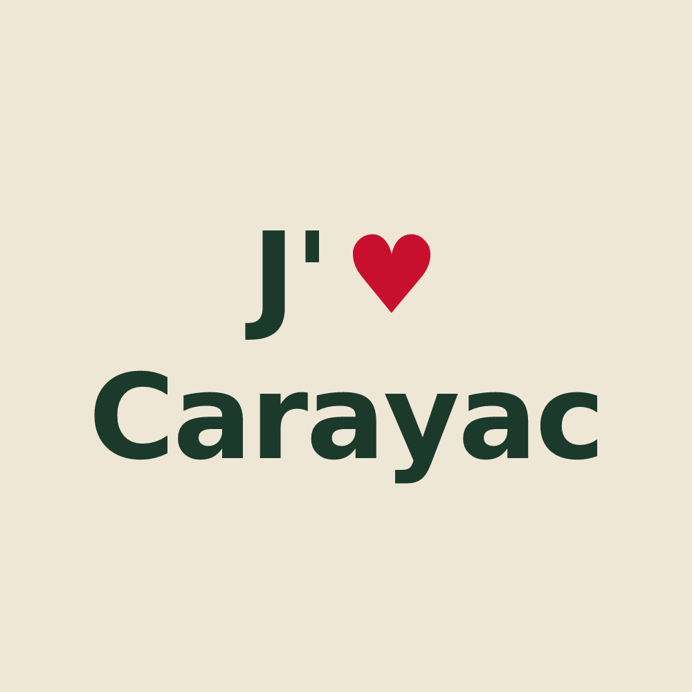 Tote bag personnalisé Carayac — design J'aime Carayac