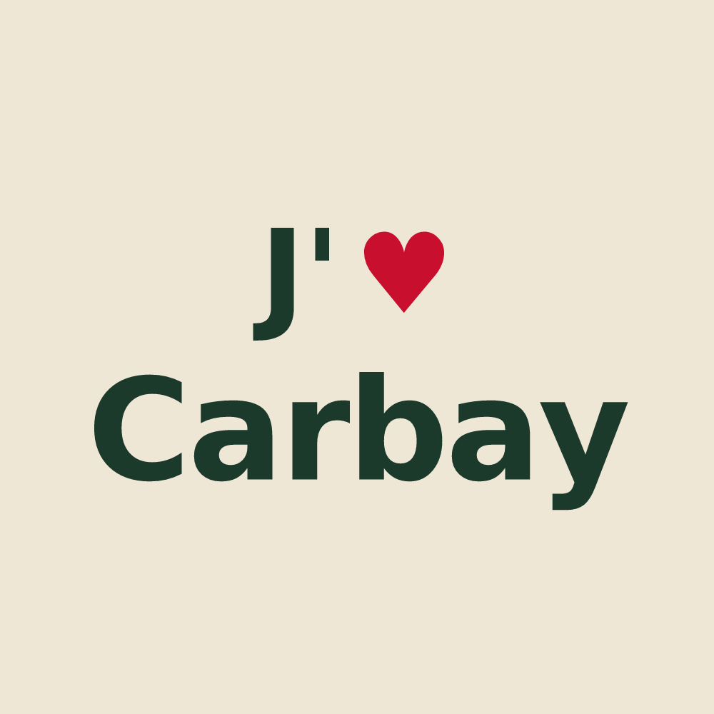 Tote bag personnalisé Carbay — design J'aime Carbay