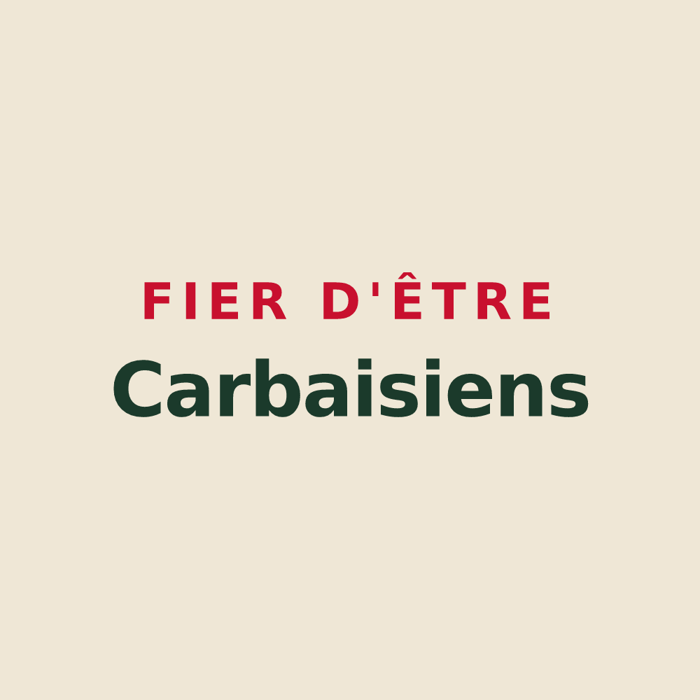 Tote bag « Fier d'être Carbaisiens » — design pour Carbay