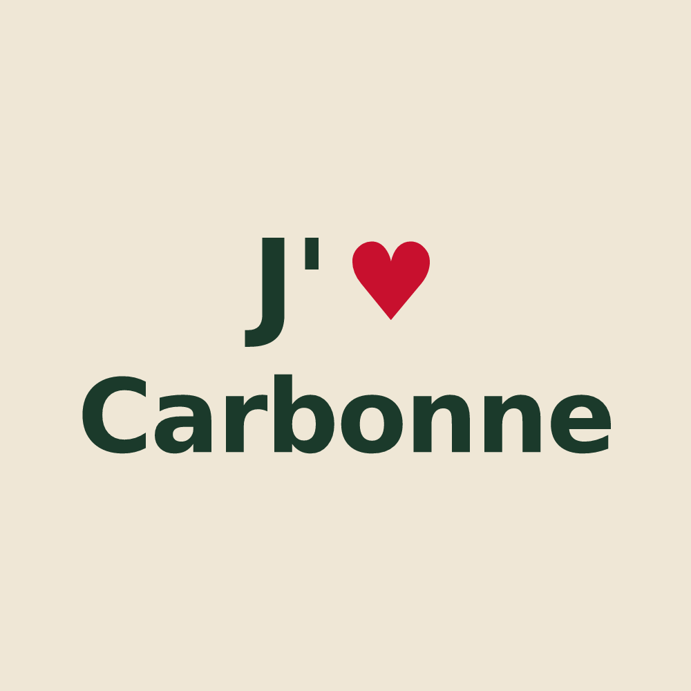 Tote bag personnalisé Carbonne — design J'aime Carbonne