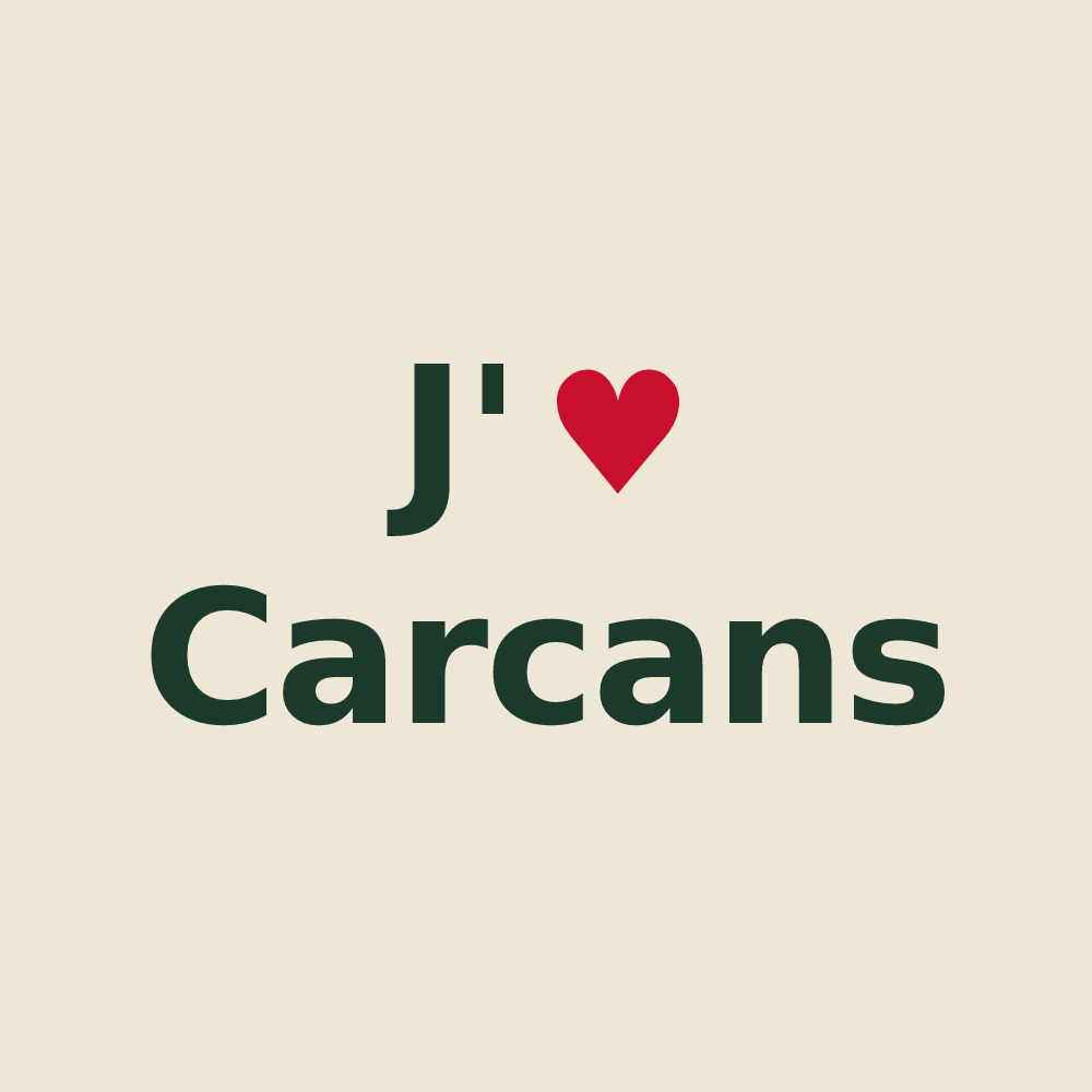 Tote bag personnalisé Carcans — design J'aime Carcans