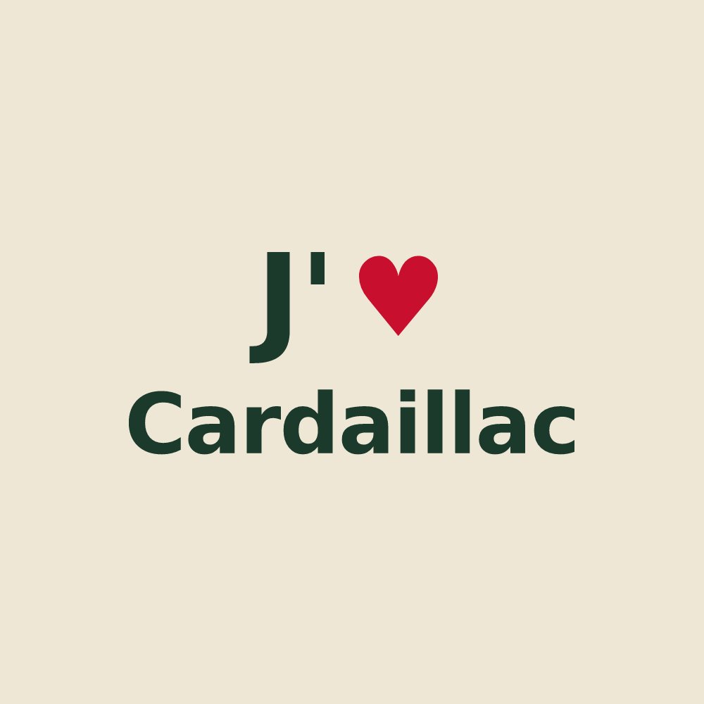 Tote bag personnalisé Cardaillac — design J'aime Cardaillac