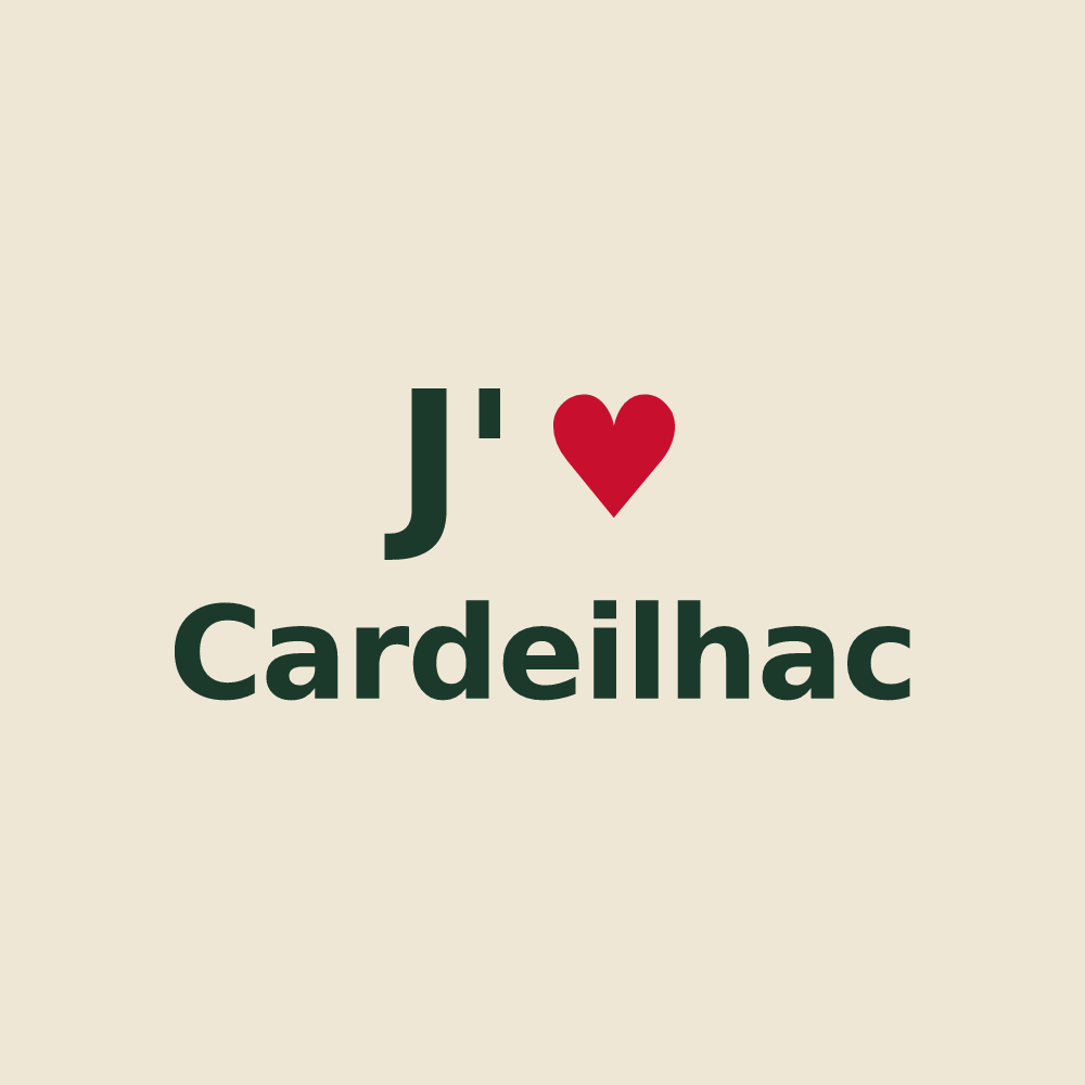 Tote bag personnalisé Cardeilhac — design J'aime Cardeilhac