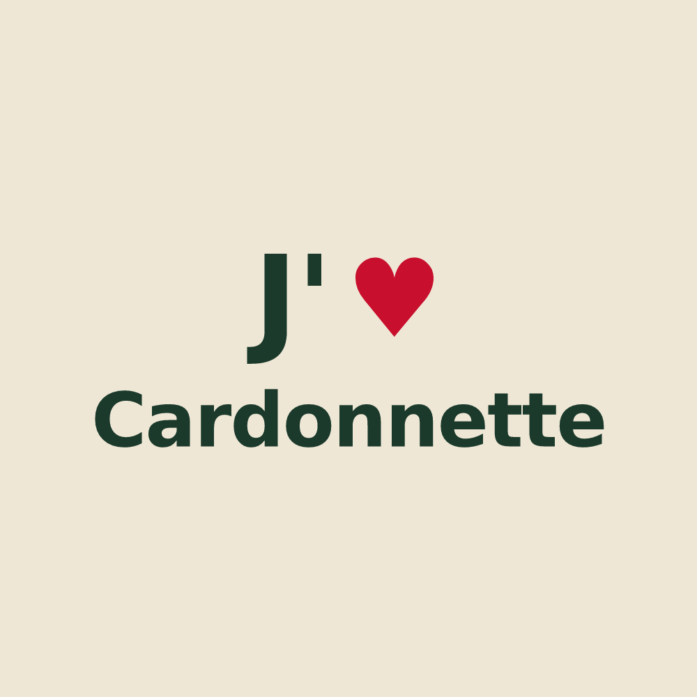 Tote bag personnalisé Cardonnette — design J'aime Cardonnette