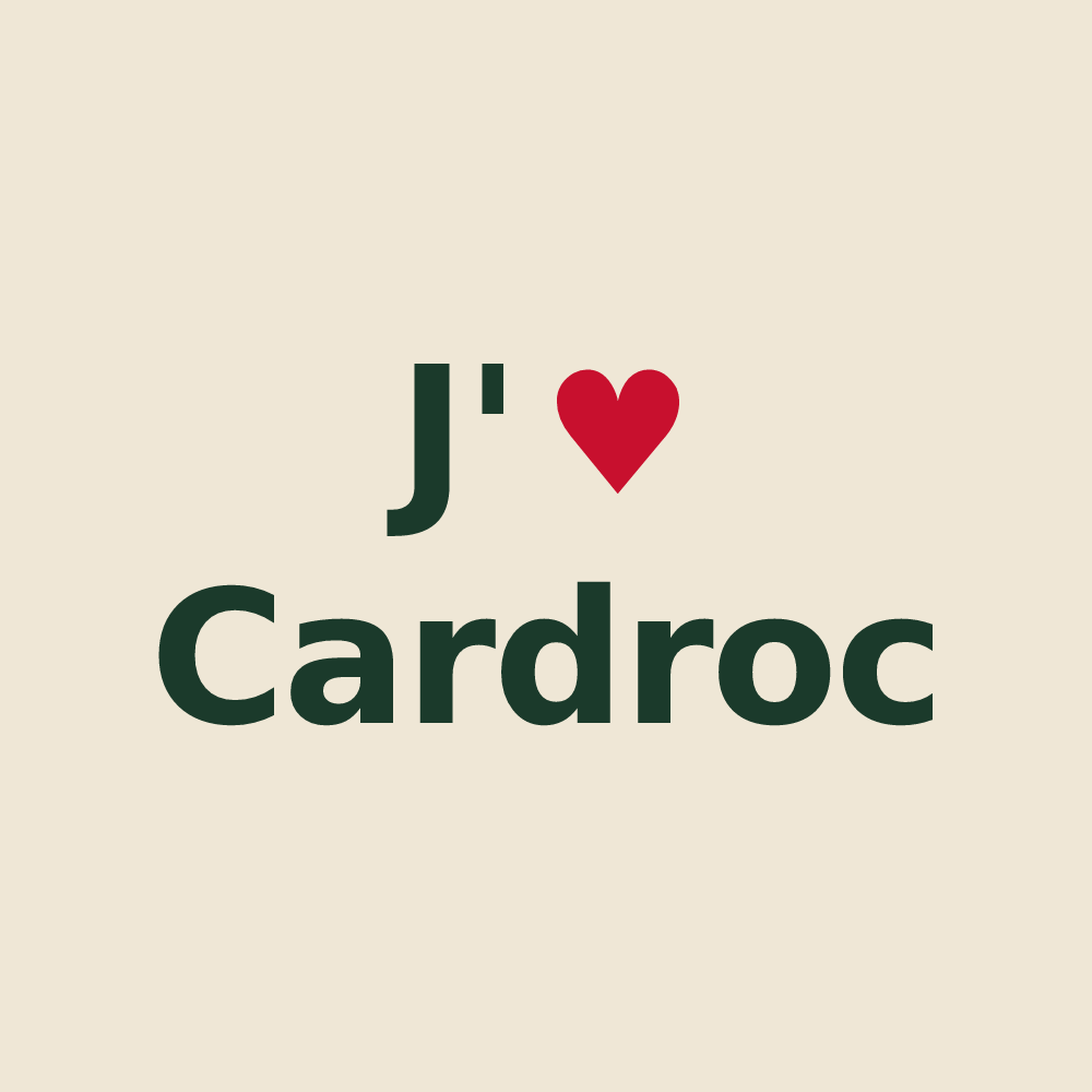 Tote bag personnalisé Cardroc — design J'aime Cardroc