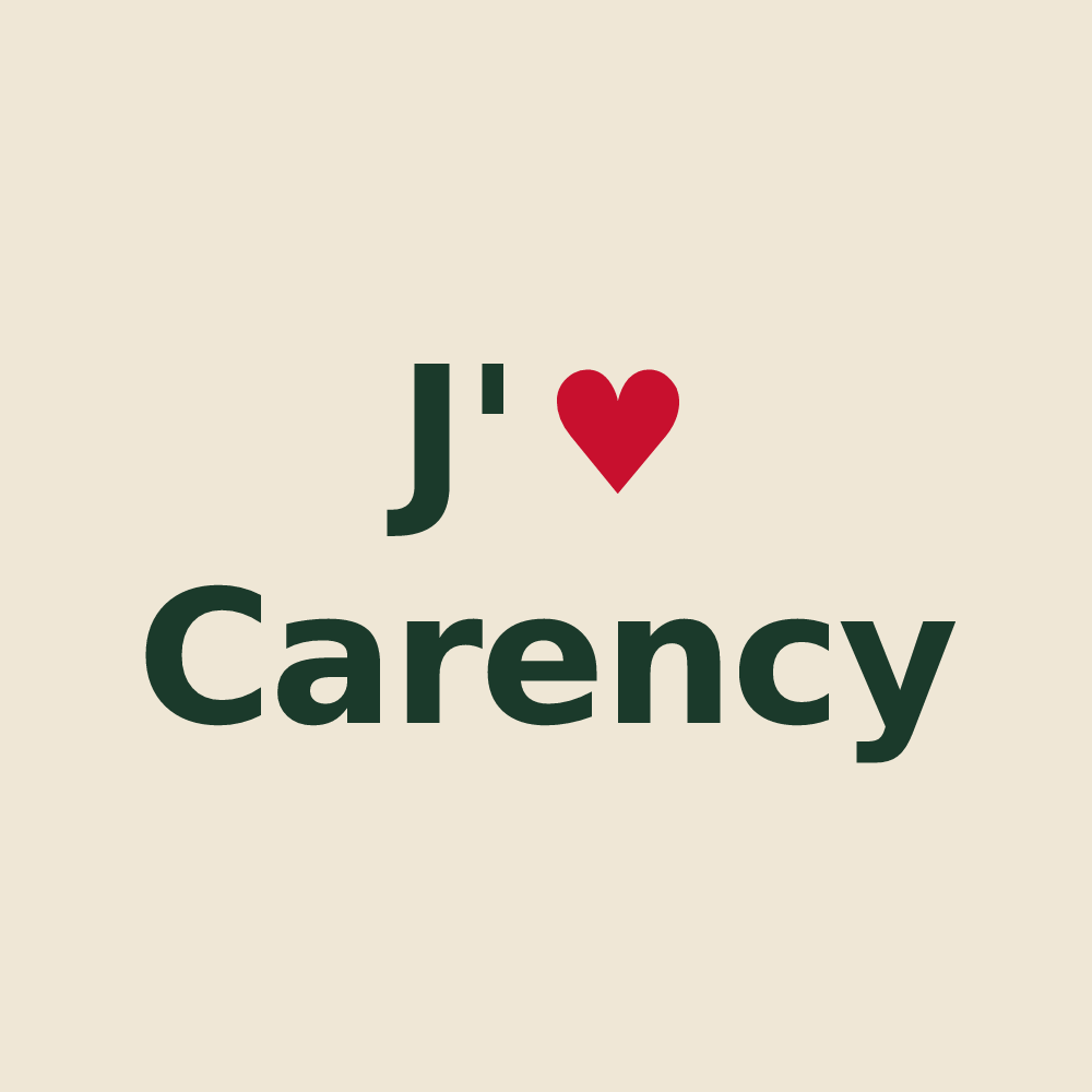 Tote bag personnalisé Carency — design J'aime Carency