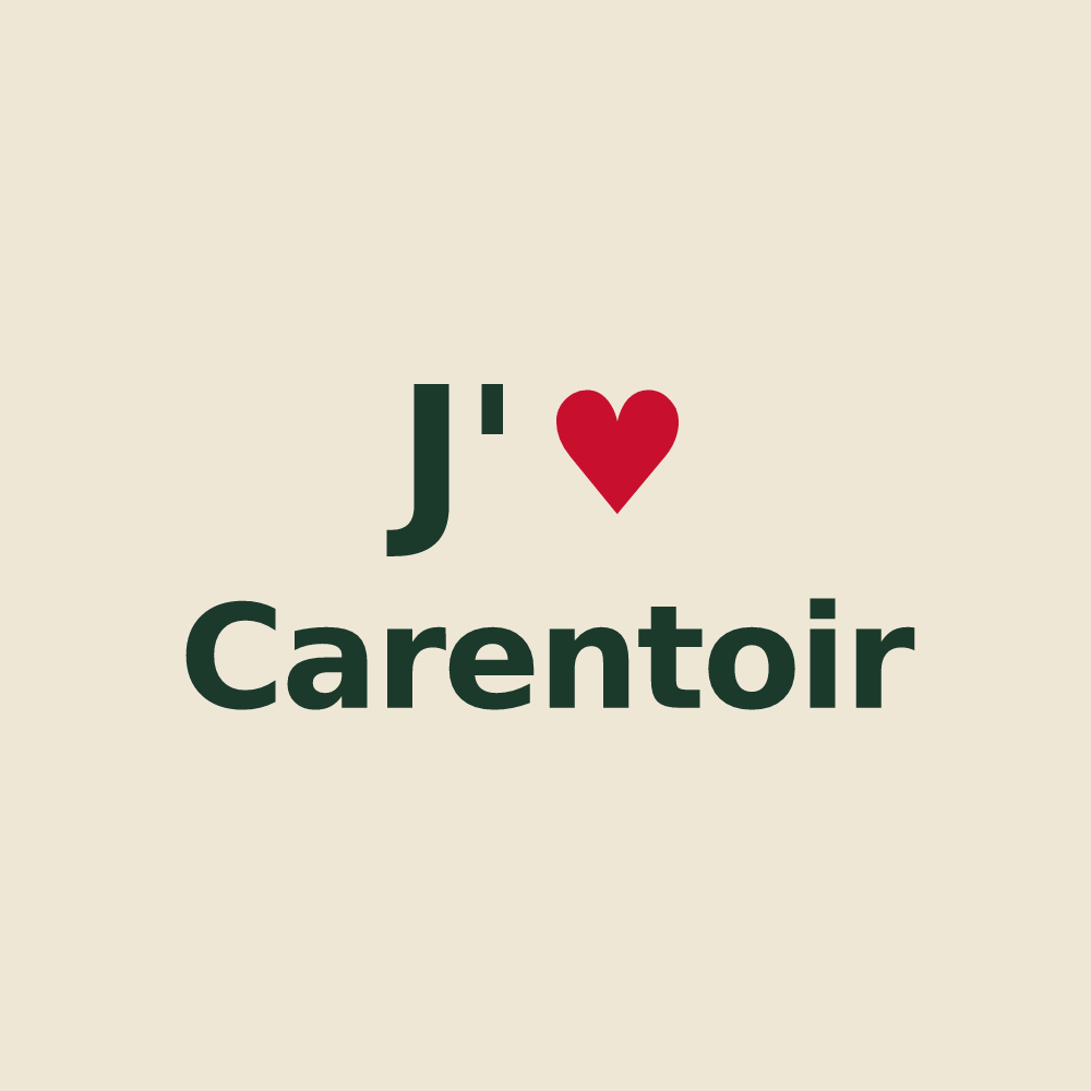 Tote bag personnalisé Carentoir — design J'aime Carentoir