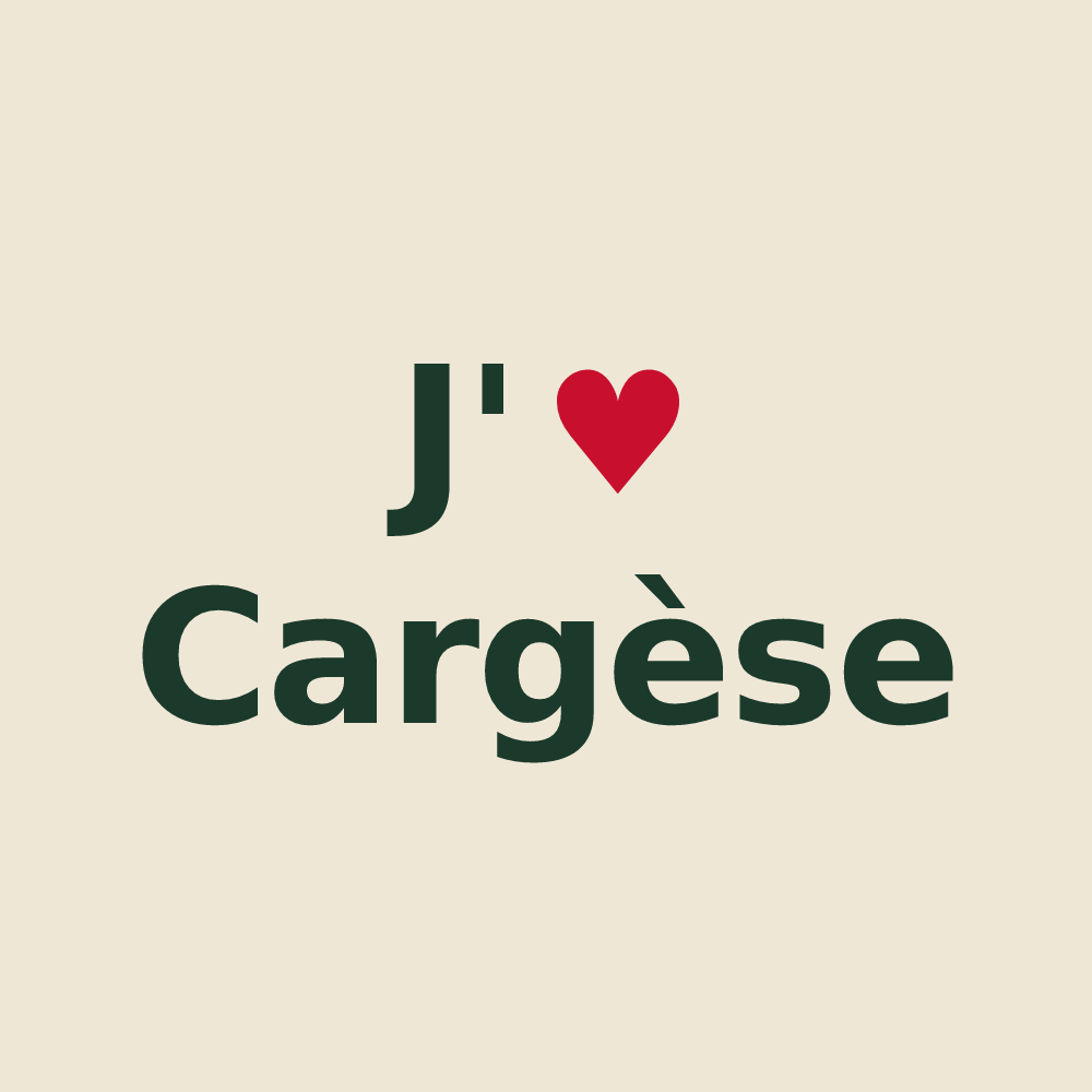 Tote bag personnalisé Cargèse — design J'aime Cargèse