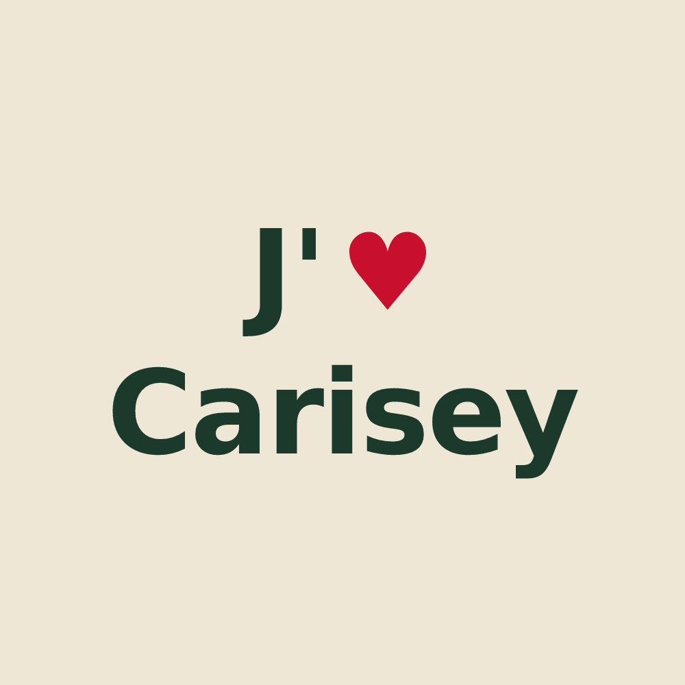 Tote bag personnalisé Carisey — design J'aime Carisey