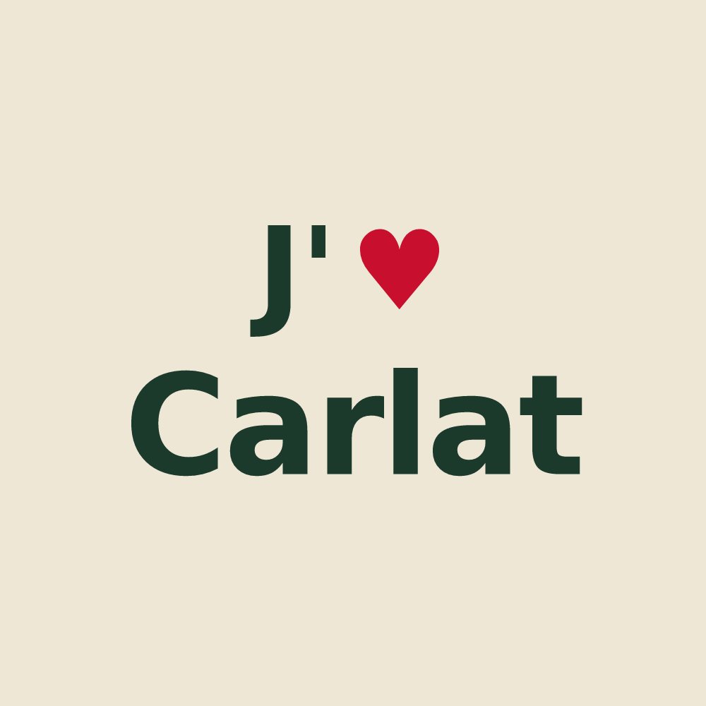 Tote bag personnalisé Carlat — design J'aime Carlat