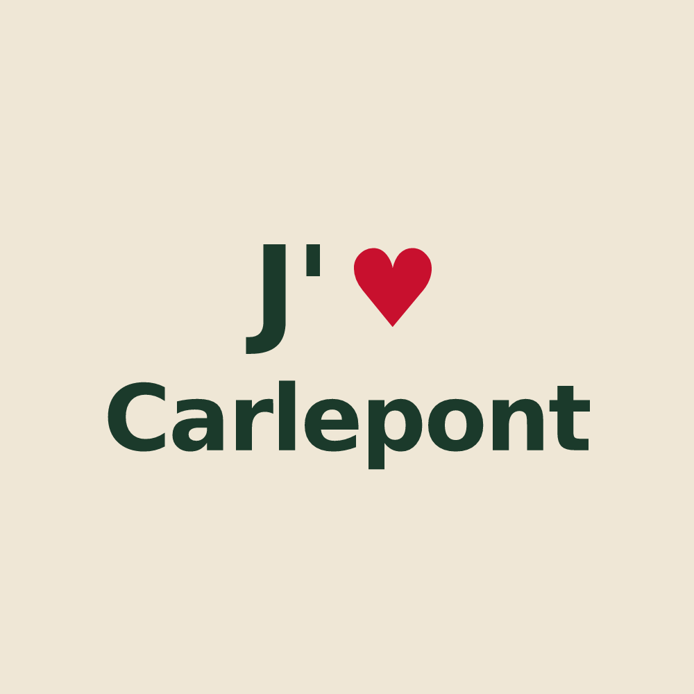 Tote bag personnalisé Carlepont — design J'aime Carlepont