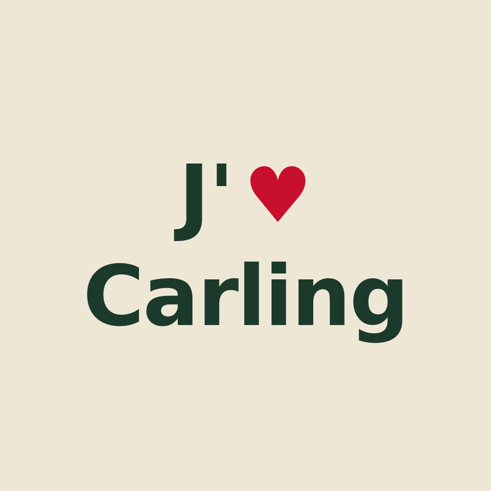 Tote bag personnalisé Carling — design J'aime Carling