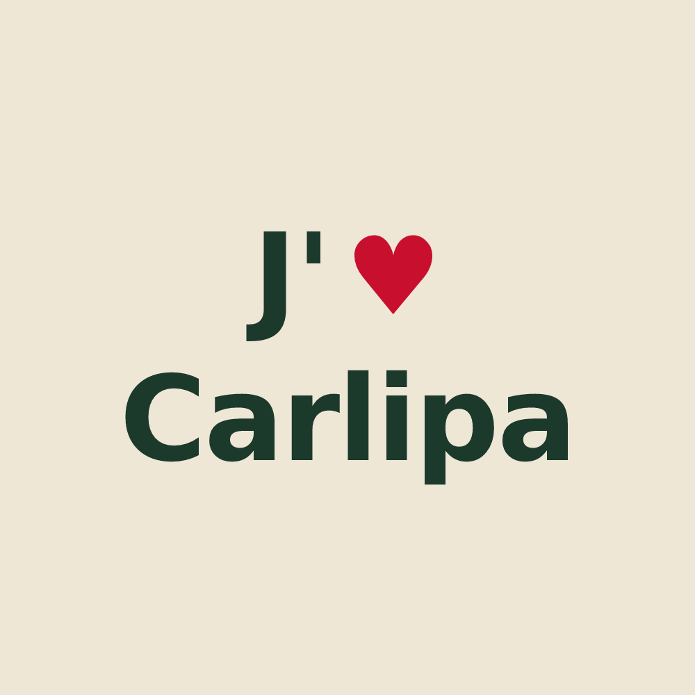 Tote bag personnalisé Carlipa — design J'aime Carlipa