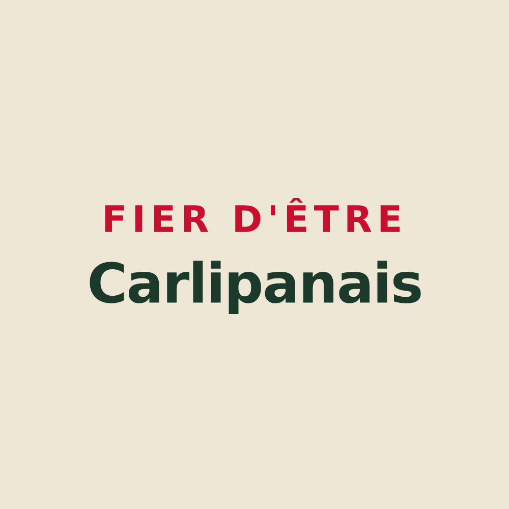 Tote bag « Fier d'être Carlipanais » — design pour Carlipa