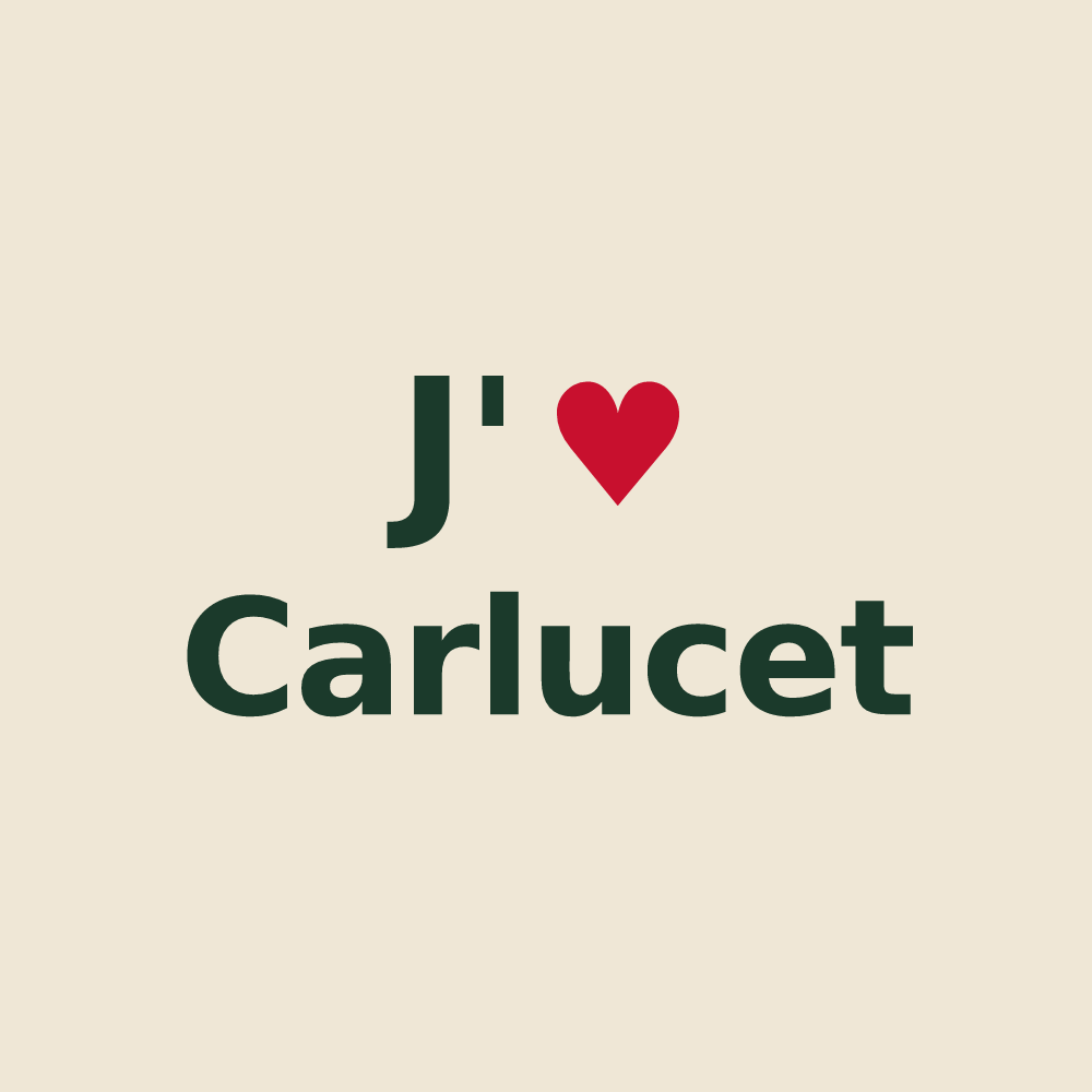 Tote bag personnalisé Carlucet — design J'aime Carlucet
