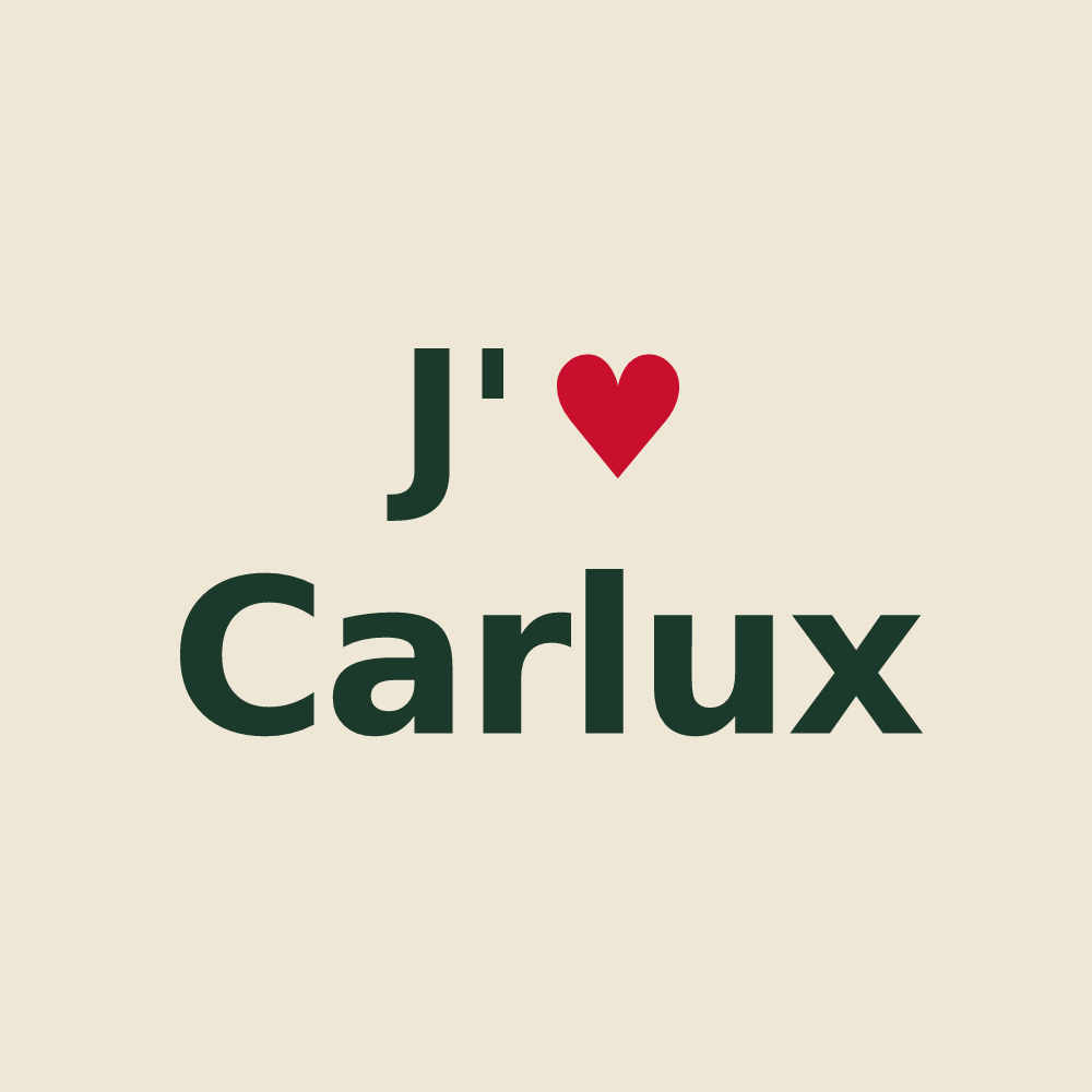 Tote bag personnalisé Carlux — design J'aime Carlux