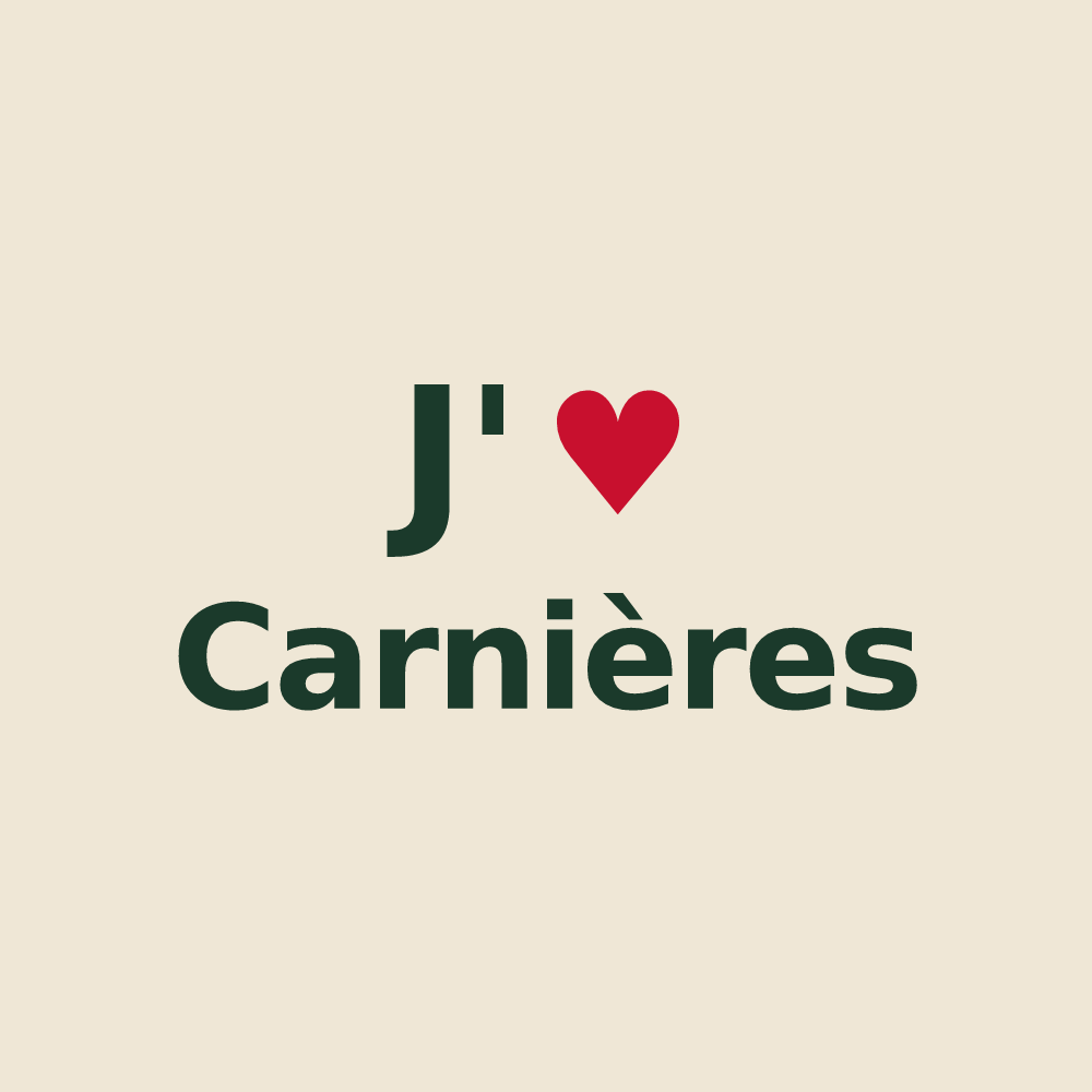Tote bag personnalisé Carnières — design J'aime Carnières