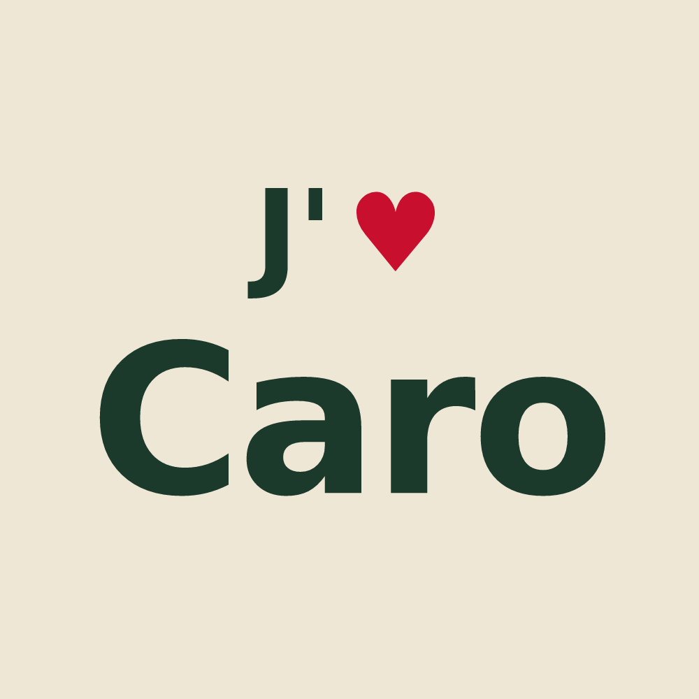 Tote bag personnalisé Caro — design J'aime Caro