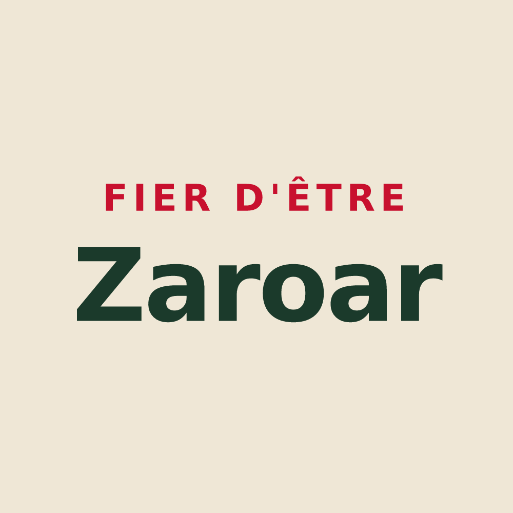 Tote bag « Fier d'être Zaroar » — design pour Caro