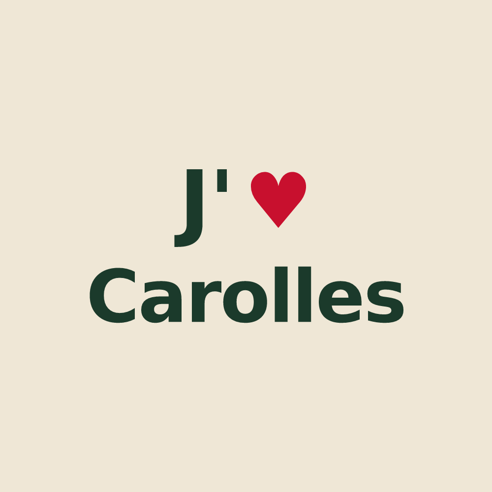 Tote bag personnalisé Carolles — design J'aime Carolles