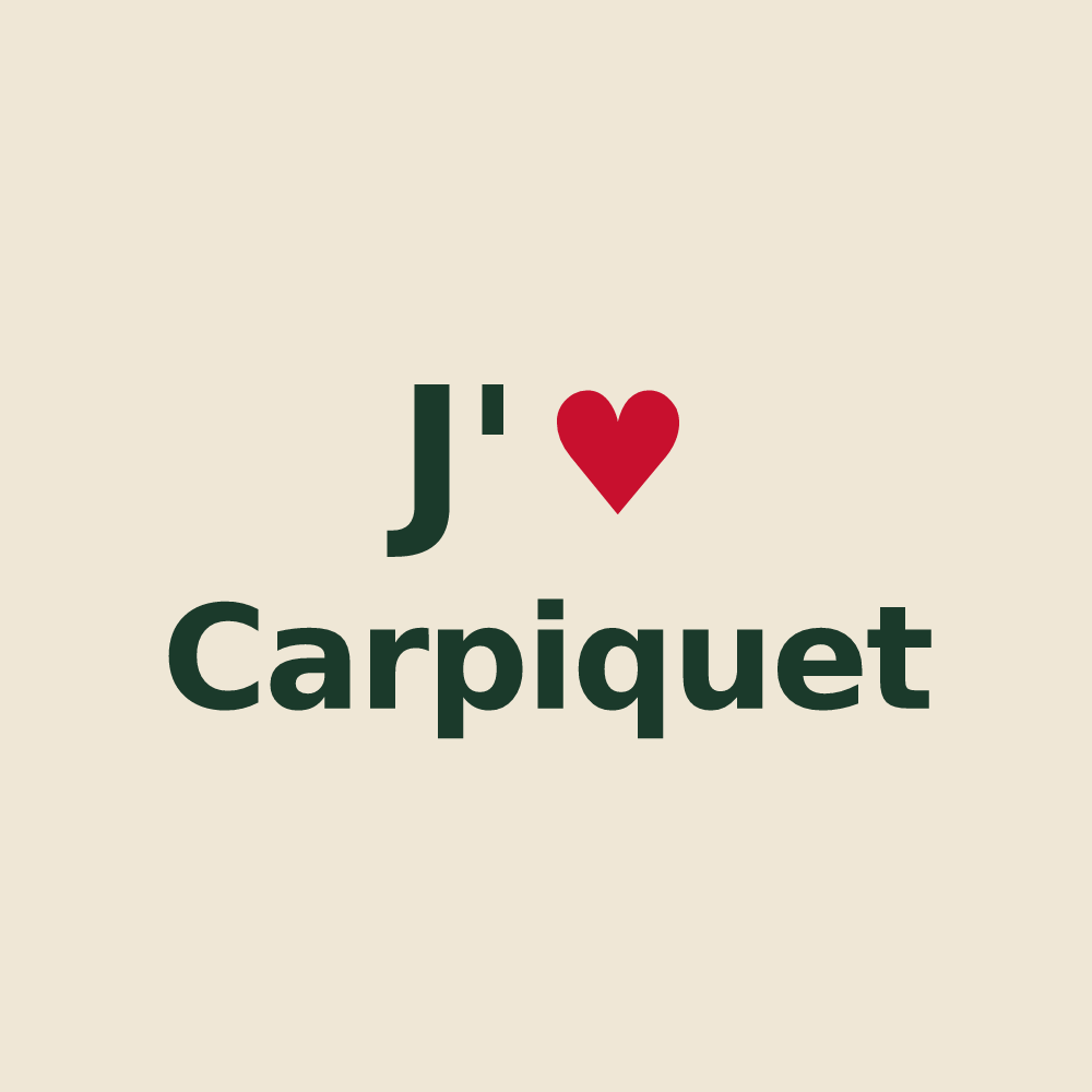 Tote bag personnalisé Carpiquet — design J'aime Carpiquet