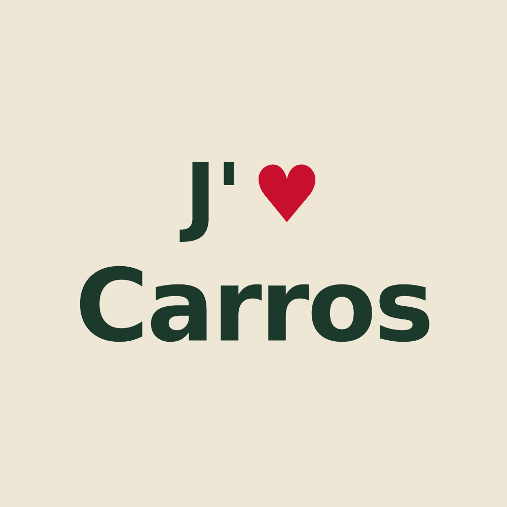 Tote bag personnalisé Carros — design J'aime Carros
