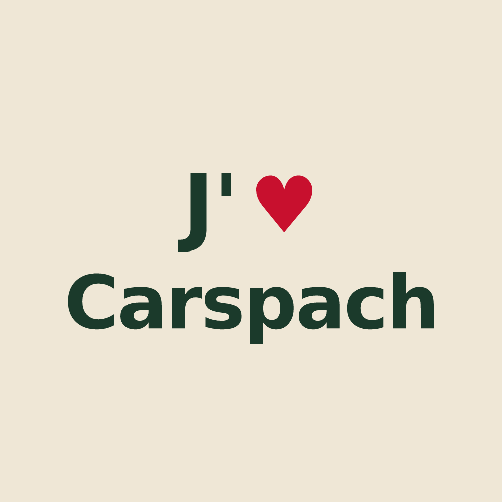 Tote bag personnalisé Carspach — design J'aime Carspach