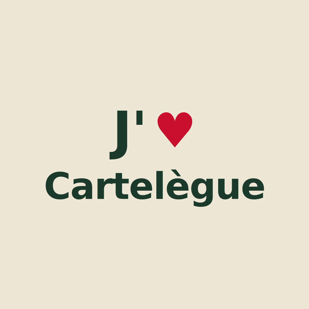 Tote bag personnalisé Cartelègue — design J'aime Cartelègue