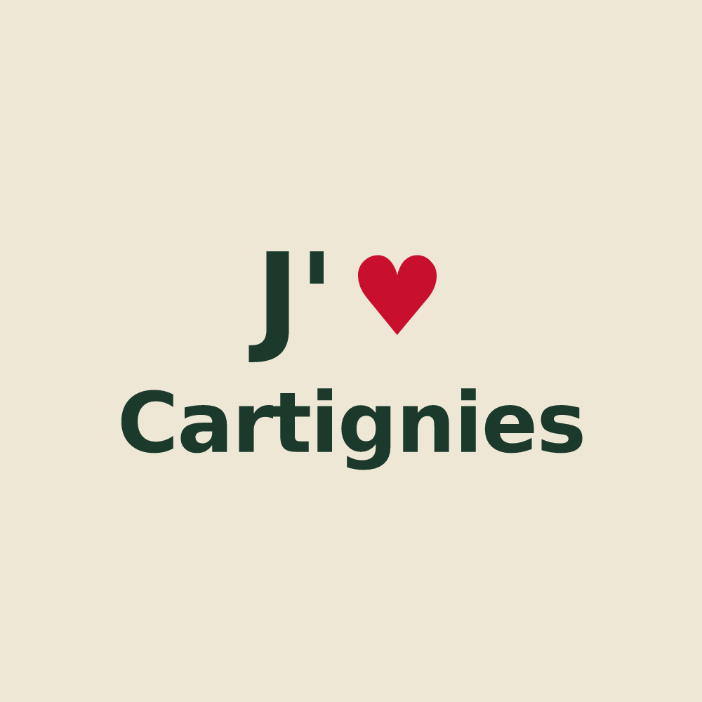 Tote bag personnalisé Cartignies — design J'aime Cartignies