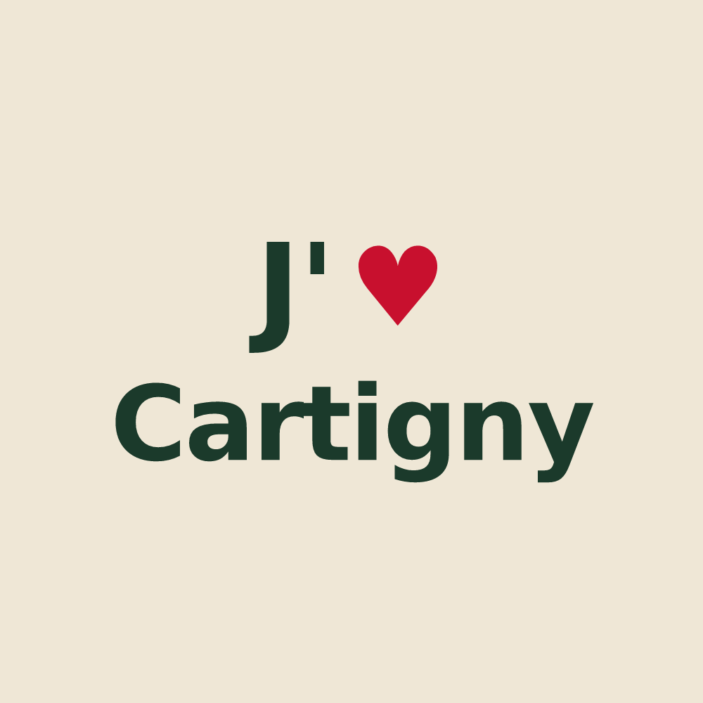Tote bag personnalisé Cartigny — design J'aime Cartigny