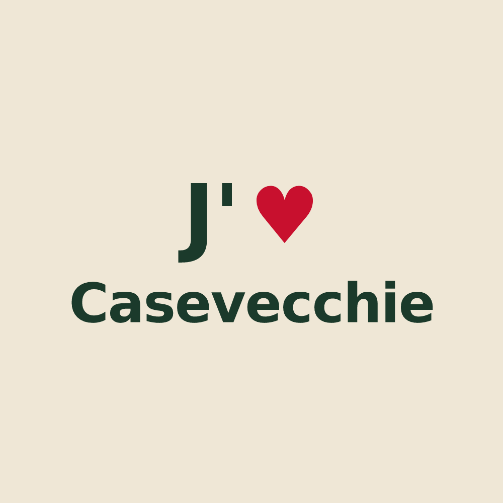 Tote bag personnalisé Casevecchie — design J'aime Casevecchie