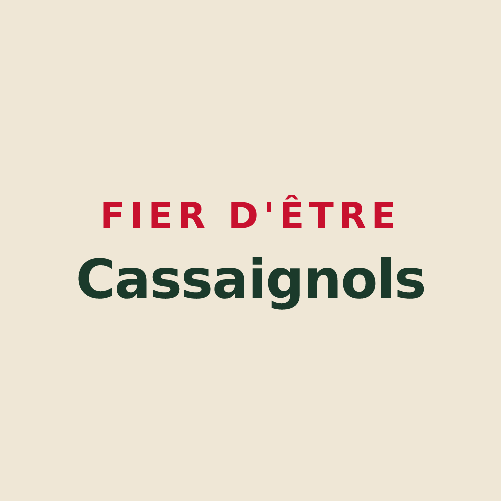 Tote bag « Fier d'être Cassaignols » — design pour Cassaignes