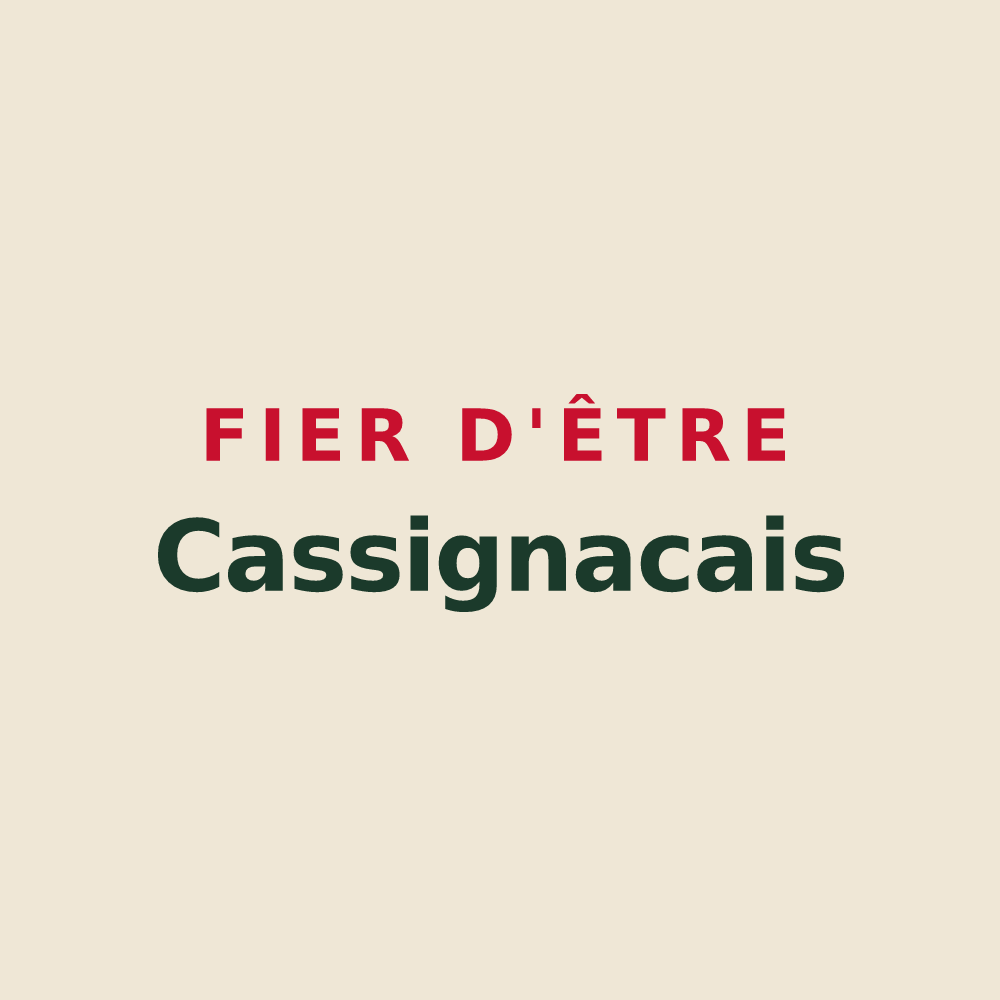 Tote bag « Fier d'être Cassignacais » — design pour Cassignas