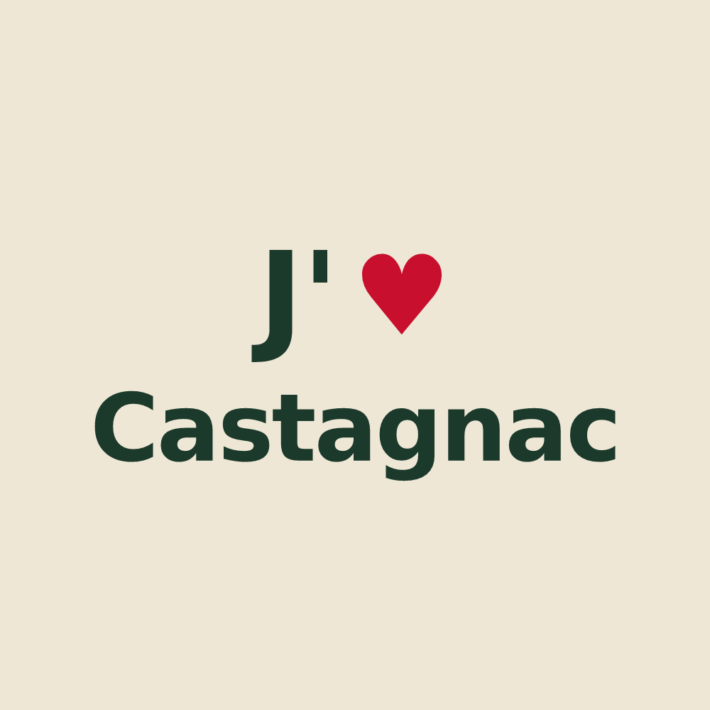 Tote bag personnalisé Castagnac — design J'aime Castagnac