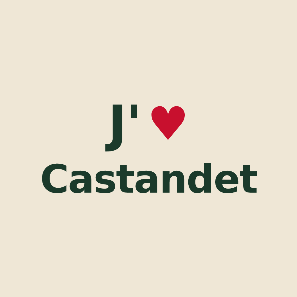 Tote bag personnalisé Castandet — design J'aime Castandet