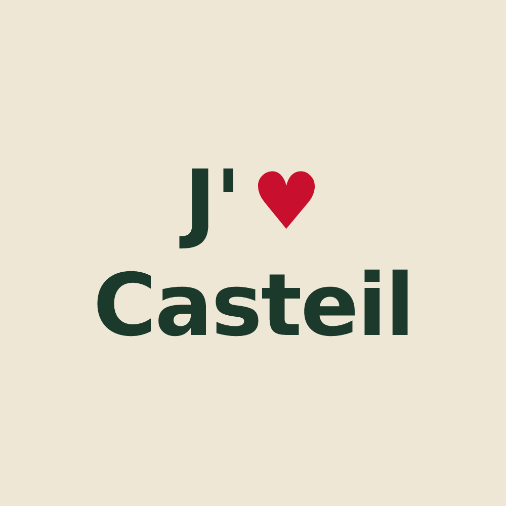 Tote bag personnalisé Casteil — design J'aime Casteil