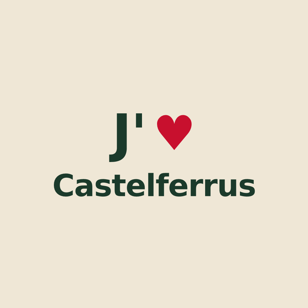 Tote bag personnalisé Castelferrus — design J'aime Castelferrus