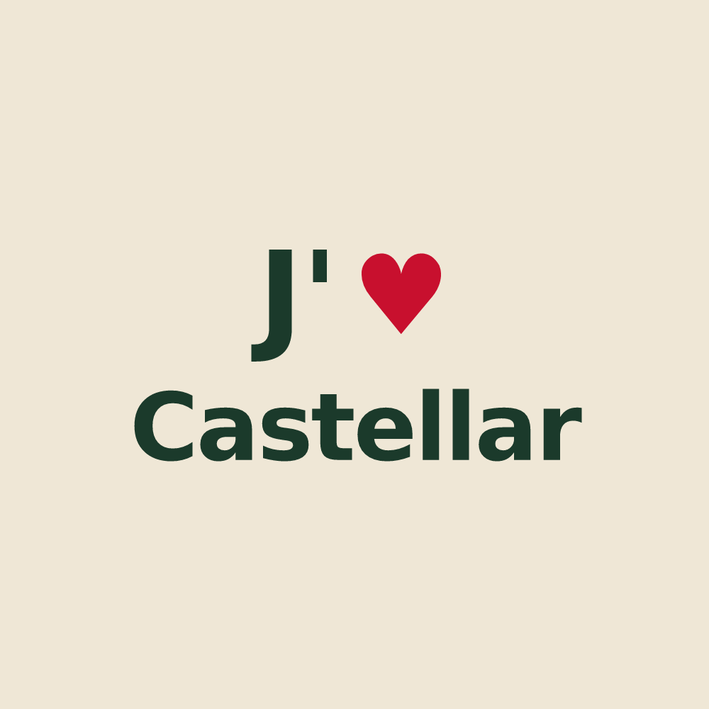 Tote bag personnalisé Castellar — design J'aime Castellar