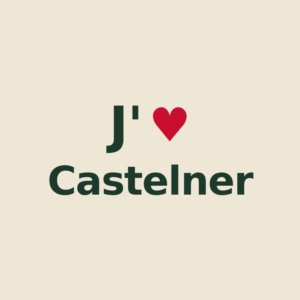 Tote bag personnalisé Castelner — design J'aime Castelner
