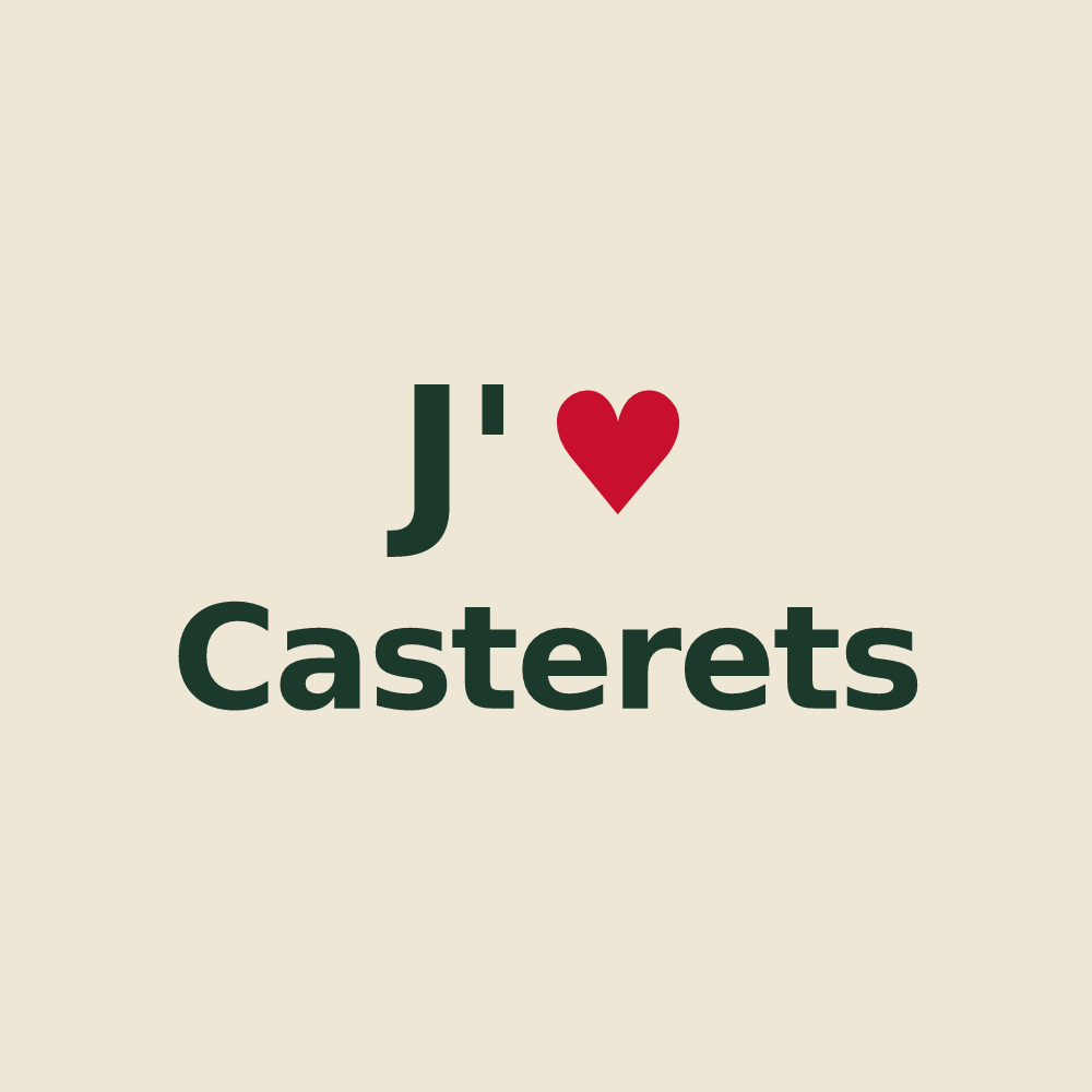 Tote bag personnalisé Casterets — design J'aime Casterets