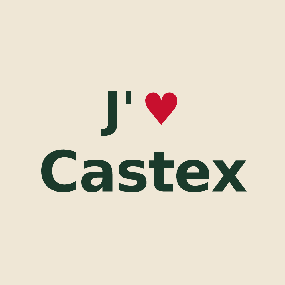Tote bag personnalisé Castex — design J'aime Castex