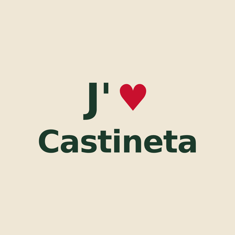 Tote bag personnalisé Castineta — design J'aime Castineta
